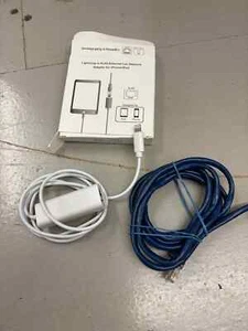 NEW Apple iPhone iPad to RJ45 Ethernet LAN Wired Internet Network Adapter Cable - Picture 1 of 2