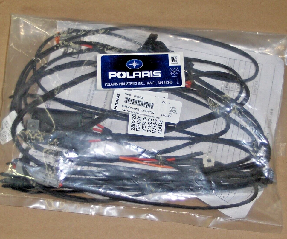 GENUINE POLARIS LIGHTBAR WIRING HARNESS ALL RANGER MODELS # 2882209 - Image 1 of 1