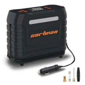 Cartman 12 V Tragbarer Reifenluftkompressor - Schwarz - Bild 1 von 6