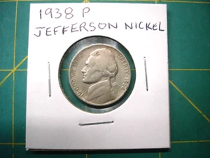 Jefferson 1938-P níquel buen estado - Imagen 1 de 4