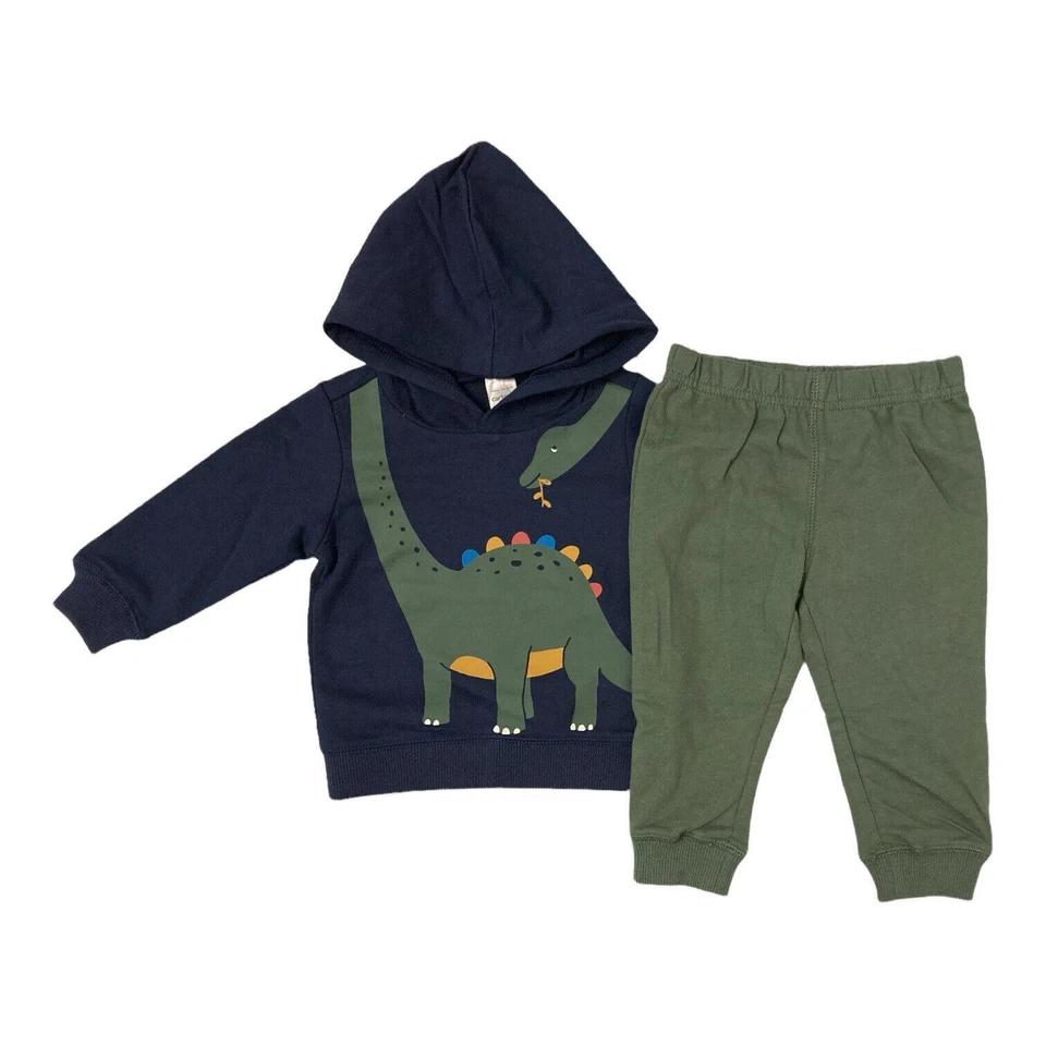 Carter's Boy's Fun & Cute Dinosaur Hoodie & Jogger 2 Pc Set - Image 1 of 1