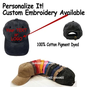 Gorra de algodón personalizada 100% pigmento lavado teñido alta calidad garantizada! - Imagen 1 de 15