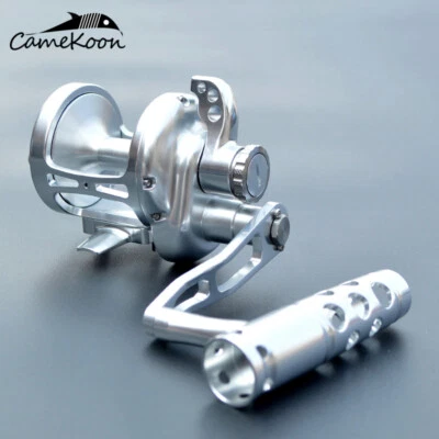 CAMEKOON Lever Drag Saltwater Reel 66LBs Powerful Drag All Metal Jigging Fishing - Image 1 of 4