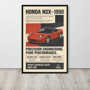 1990 Honda NSX Poster - Vintage JDM Supercar Wall Art, Poster No Frame - Picture 1 of 8