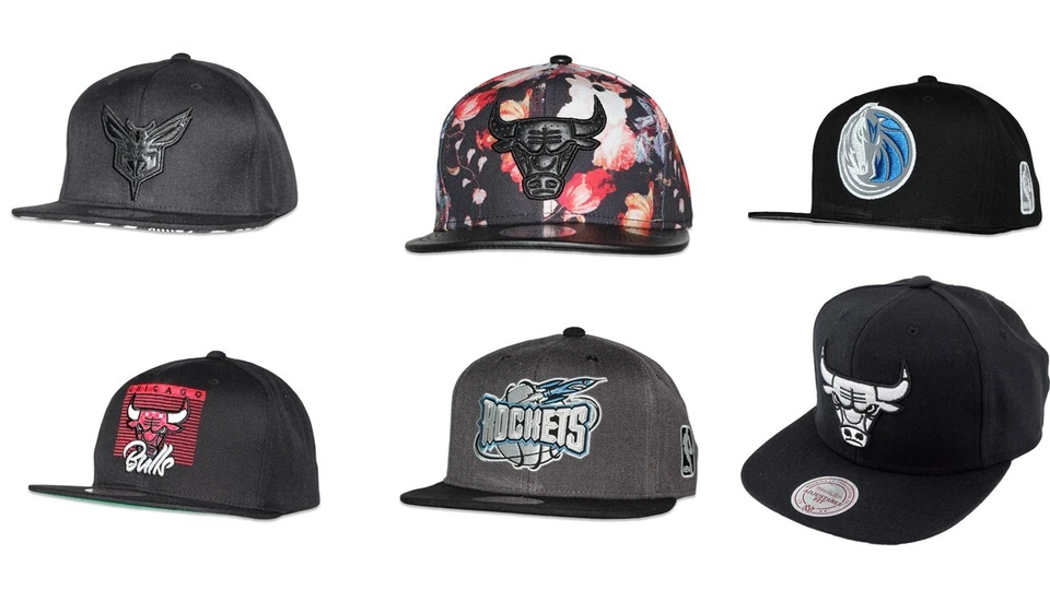 Mitchell & Ness Restposten Snapback Cap Bulls Gold State Warriors Hornets uvm