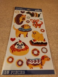 Sticko~Dogs & Donuts~Stickers for scrapbooking or crafts - Picture 1 of 1