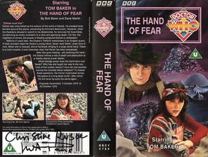 Doctor Who: The Hand of Fear VHS Cover Signed by JUDITH PARIS & CHRISTINE RUSCOE - Picture 1 of 1