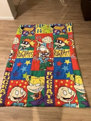 Vintage 90’s Nickelodeon Rugrats All Over Print Comforter Quilt Blanket 86x62” - Image 1 of 4