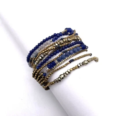 Pulsera envolvente de cadena con cuentas M.mary multicolor cierre a presión ajustable Foto 1 de 4