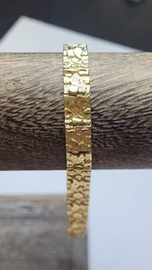 Vintage Michael Anthony 10K Gelbgold Nugget Stil Panel Armband 8" - Bild 1 von 9