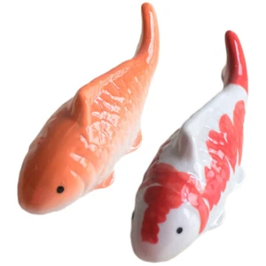 2 Piezas Decoración de Peces Decorativa Peces Cerámica Flotante Peces Cerámica Artesanía de Peces - Imagen 1 de 12