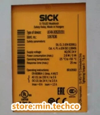 Sick UE48-30S2D2S1 Safety relay New In Box UE48-30S2D2S1 - Image 1 of 3