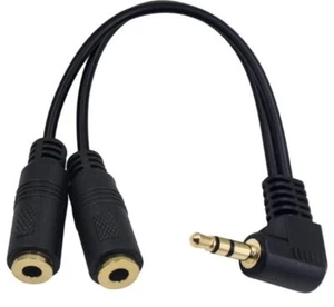 3.5mm Headphone Y Splitter Cable, 3.5mm Male to Dual Female Headset Adapter - Picture 1 of 8