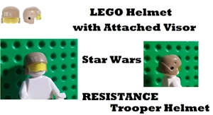 LEGO Minifigure Tan Star Wars RESISTANCE Trooper Helmet Yellow Attached Visor - Picture 1 of 1