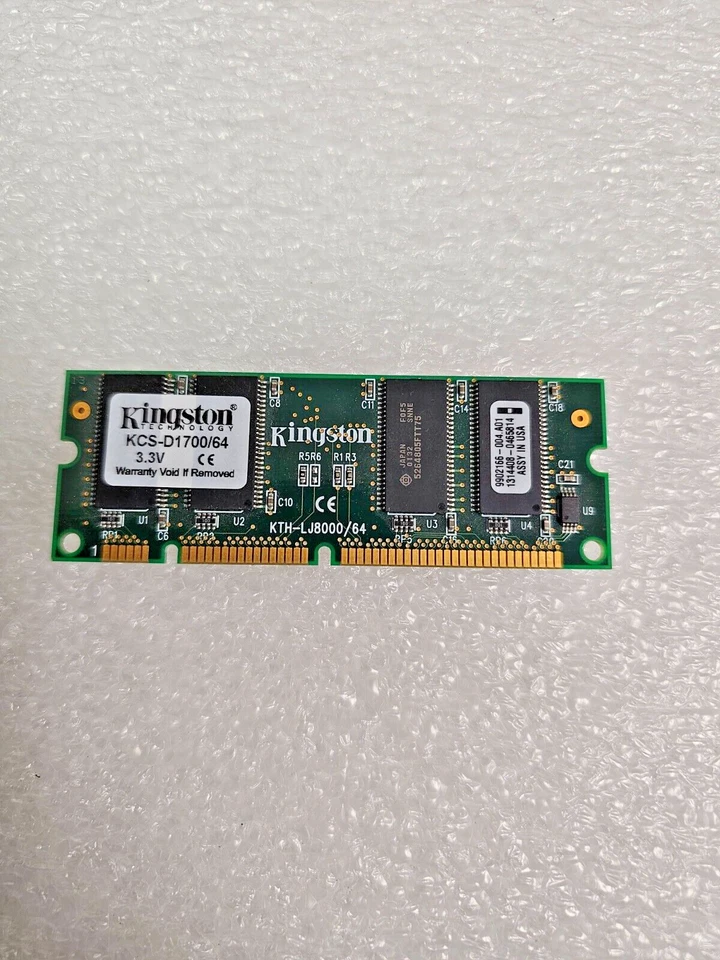 Kingston KCS-D1700/64 64Mb SDRAM 100MHz Non-ECC Unbuffered DIMM CL3 3.3V 100-pin - Image 1 of 1