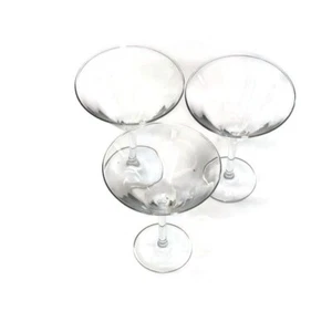 Clear Stemmed Martini Glasses 5 Oz Set Of 3 A2 - Picture 1 of 6