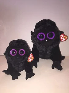 TY GEORGE GORILLA SET OF 2 (6" & 9") BEANIE BOOS-NEW W/TAGS*IN HAND*SO CUTE - Picture 1 of 7