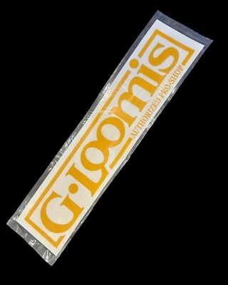 Calcomanía para ventana de tienda G•Loomis Logo Pro, amarilla, nuevo stock antiguo Foto 1 de 3
