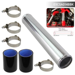 51mm Aluminium Ladeluftkühler Turbo Rohrleitung Rohr+Silikon Schlauchschellen  - Bild 1 von 9
