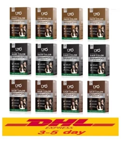 12x Lyo Haarfarbe Shampoo Bio Cover weißes Haar glatt Aloe Vera drei Farbtöne - Bild 1 von 12