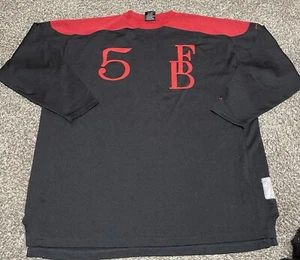 FUBU Vintage League 5 Football Jersey Fubu Collection Size 3XL Black Red Sewn - Picture 1 of 4