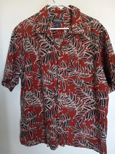 Woolridge Linen Rayon Blend  Button Up Short Sleeve Shirt  Sz L - Picture 1 of 4