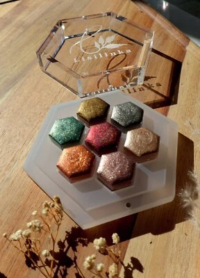 Genuine Lisilinka - "Autumn Glow" - Seven Sparkly Metallic Watercolours - Image 1 of 4