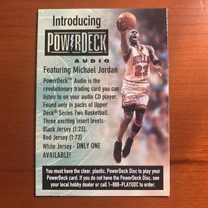 1998 98 Upper Deck Michael Jordan Introducing PowerDeck Audio Ad, Bulls, HOF - Picture 1 of 2