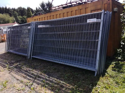 210 m gebrauchter Bauzaun Mobilzaun Absperrgitter Zaun Absperrung (60 Felder) - Bild 1 von 4