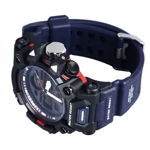 Men Digital Sports Watch Stopwatch Calendar Alarm Function Dual Time LED Bac WPD - Picture 1 of 24