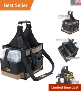 CLC 22 Pocket Tool Carrier: Box-Shaped Design with Adjustable Shoulder Strap - Picture 1 of 7