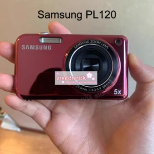 Cámara digital Samsung PL120 14,2 MP LCD doble vintage - roja/púrpura/negra - Imagen 1 de 8