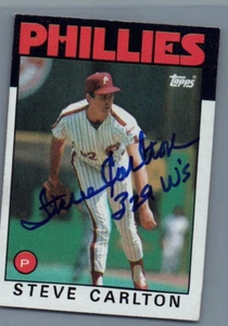 1986 Topps Steve Carlton #120 Hand Signed Autographed Baseball Card - Picture 1 of 2
