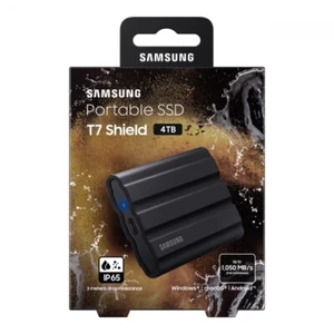 SAMSUNG T7 Shield 4TB USB 3.2 External Solid State Drive Portable SSD MU-PE4T0S - Afbeelding 1 van 4