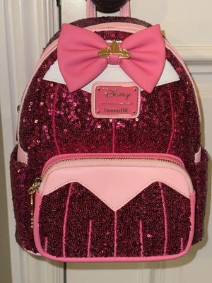 Mini Mochila Loungefly Princess Aurora Lentejuelas Rosa Nueva con Etiquetas Foto 1 de 4