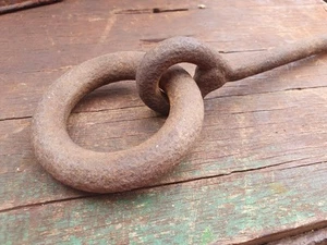 Vintage Antique Wrought Iron Horse Hitching Tether Ring English Blacksmith Made - Picture 1 of 9