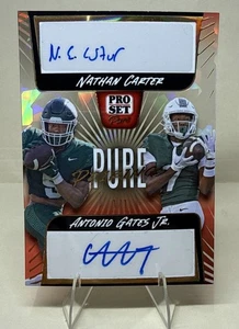 2023 Pro Set Pure Pairings 1/1 - Dual Auto - Antonio Gates Jr/ Nathan Carter - Picture 1 of 3