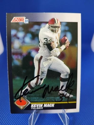 1991 Score - Kevin Mack #470 AUTO  - Image 1 of 2