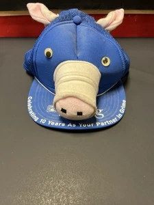 Vintage New Pig Corp Mesh Back Trucker Snapback PIG Hat Krazee Kaps Blue NOS NEW - Picture 1 of 5
