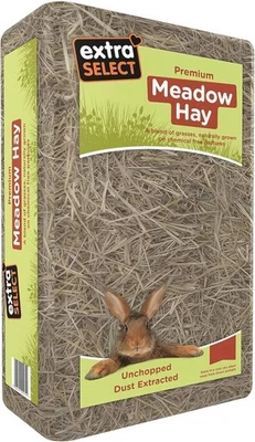Extra Select Premium Meadow Hay for Small Animals - UK Sourced ideal Rabbit Food