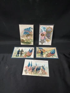 5 Early 1900s Civil War Memorial Decoration Day Postcard Patriotic GAR, Tuck - Picture 1 of 7