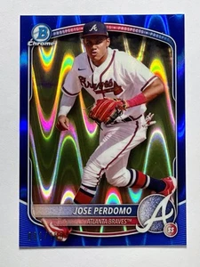 Jose Perdomo 1/150 RC 2025 Bowman Chrome Blue Ray Wave Refractor 1st On Print - Picture 1 of 3