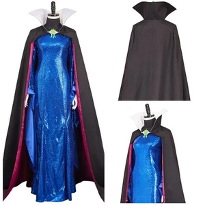 Lady Snow White Evil Queen Cosplay Wicked Queen Fancy Dress Cape Cloak Halloween - Picture 1 of 12