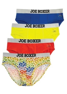 Joe Boxer Men's 4-Piece Pride Edition Rainbow Microfiber Lo-Rise Brief Set - Picture 1 of 15