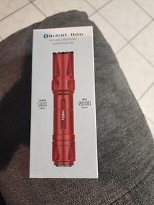 Olight Odin Limited Edition Rail-Mount Tactical LED Flashlight - Red
