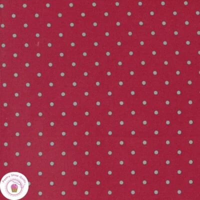 Moda MY SUMMER HOUSE 3046 16 Red Rose Polka Dots   BUNNY HILL Quilt Fabric - Image 1 of 4