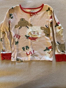 Carters Child’s Unisex Long Sleeve Pajama Set Size 5/5A Christmas Santa Reindeer - Picture 1 of 6