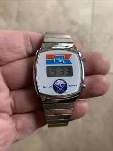 1980s Vintage Buffalo Sabres Watch - Stretch Wristband NHL Hockey-Drakes - Picture 1 of 5