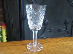 WATERFORD Ireland Early Cut Crystal 2 Oz. SHERRY WINE GLASS - Shannon Jubilee - - Picture 1 of 7