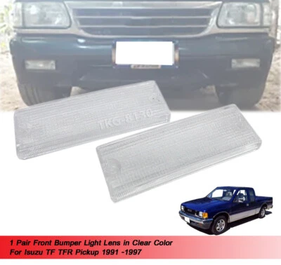 Front Bumper Light Clear Lens For Holden Rodeo Pickup 1991 1992 1993 - 1997 - Image 1 of 4